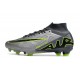 Nike Air Zoom Mercurial Superfly 9 Elite FG Gris Negro Verde
