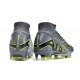 Nike Air Zoom Mercurial Superfly 9 Elite FG Gris Negro Verde