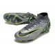 Nike Air Zoom Mercurial Superfly 9 Elite FG Gris Negro Verde