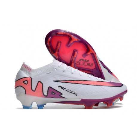 Nike Air Zoom Mercurial Vapor 15 Elite FG Blanco Rosa Azul