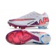 Nike Air Zoom Mercurial Vapor 15 Elite FG Blanco Rosa Azul