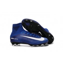 Zapatillas de fútbol Nike Mercurial Superfly 5 FG Azul Blanco
