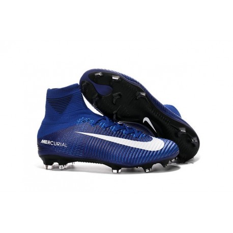 Zapatillas de fútbol Nike Mercurial Superfly 5 FG Azul Blanco