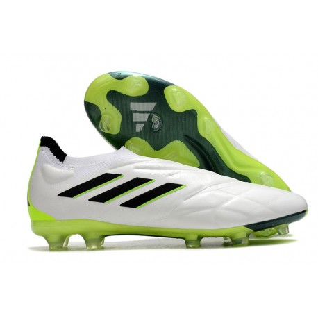 Tacos de Futbol adidas Copa Pure+ FG Blanco Negro Limón Lúcido