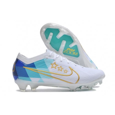 Nuevo Nike Zoom Mercurial Vapor XV Elite FG Blanco Azul Oro