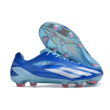 Botas de Futbol Adidas X Crazyfast + FG Royal Vivo Blanco Solar Rojo