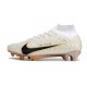 Nike Air Zoom Mercurial Superfly 9 Elite FG Blanco Oro Negro
