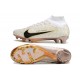 Nike Air Zoom Mercurial Superfly 9 Elite FG Blanco Oro Negro