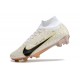 Nike Air Zoom Mercurial Superfly 9 Elite FG Blanco Oro Negro