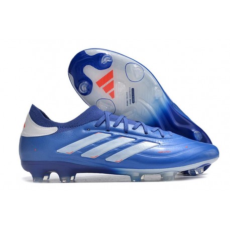 Bota adidas Copa Pure 2 Elite+ FG Lucid Azul Blanco Solar Rojo
