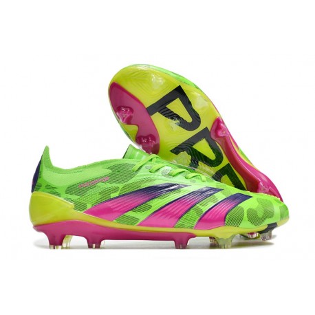 Adidas 2024 Predator Elite FG Team Verde Solar Shock Amarillo Limón Lúcido