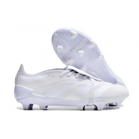 Zapatos Fútbol Adidas Predator Elite FT FG Blanco Plateado Met
