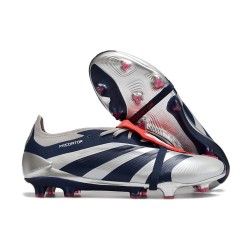 Zapatos Fútbol Adidas Predator Elite FT FG Plateado Met Negro Rojo
