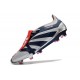 Zapatos Fútbol Adidas Predator Elite FT FG Plateado Met Negro Rojo