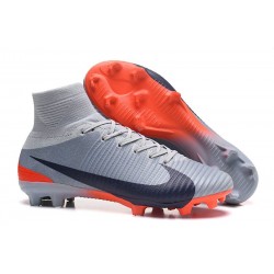 Zapatillas de fútbol Nike Mercurial Superfly V FG Para Hombre Gris Negro Naranja