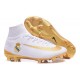 Zapatillas de fútbol Nike Mercurial Superfly V FG Para Hombre Real Madrid FC Blanco Oro