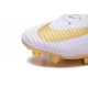 Zapatillas de fútbol Nike Mercurial Superfly V FG Para Hombre Real Madrid FC Blanco Oro