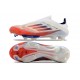 Botas de Futbol adidas F50 + LL FG Blanco Rojo Solar Azul Lúcido