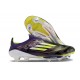 Botas de Futbol adidas F50 + LL FG Morado Unity Blanco Limón Lúcido