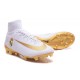 Zapatillas de fútbol Nike Mercurial Superfly V FG Para Hombre Real Madrid FC Blanco Oro