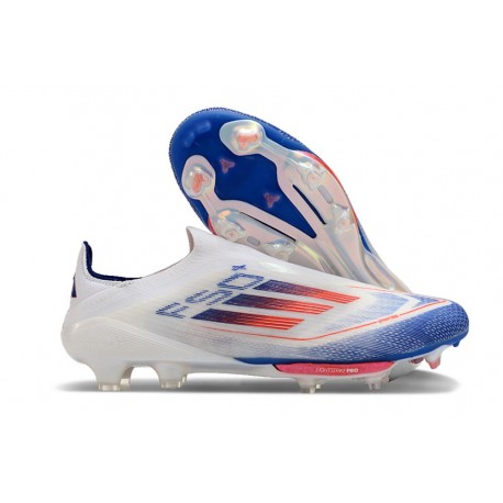 Botas de Futbol adidas F50 + LL FG Ftwr Blanco Azul Lúcido Rojo