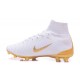 Zapatillas de fútbol Nike Mercurial Superfly V FG Para Hombre Real Madrid FC Blanco Oro