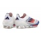 Botas de Futbol adidas F50 + LL FG Ftwr Blanco Azul Lúcido Rojo