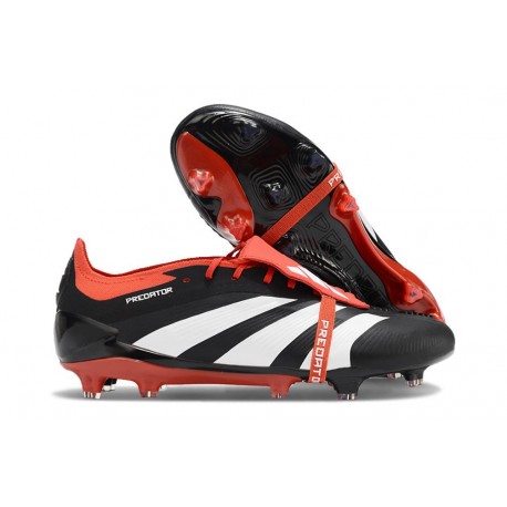 Botas Adidas Predator Elite Foldover Tongue FG Negro Blanco Rojo