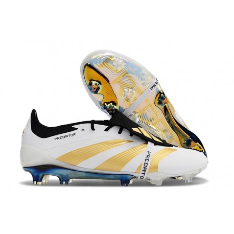 Botas Adidas Predator Elite Foldover Tongue FG Blanco Oro