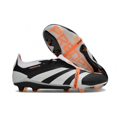 Botas Adidas Predator Elite Foldover Tongue FG Negro Blanco Naranja