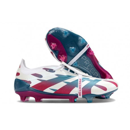 Botas Adidas Predator Elite Foldover Tongue FG Blanco Azul Rojo
