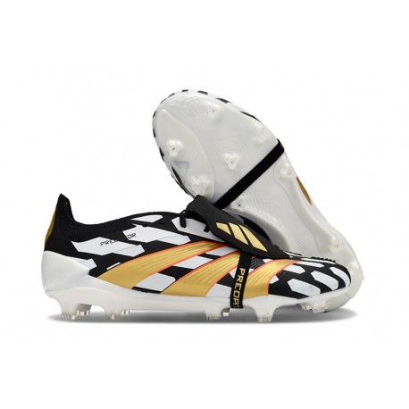 Botas Adidas Predator Elite Foldover Tongue FG Negro Blanco Oro
