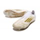 Zapatos de Fútbol adidas F50 Elite LL FG Ftwr Blanco Dorado Met