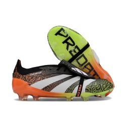 Botas Adidas Predator Elite Foldover Tongue FG Negro Blanco Naranja Verde