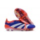 Botas Adidas Predator Elite Foldover Tongue FG Azul Lúcido Ftwr Blanco Rojo Solar