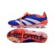Botas Adidas Predator Elite Foldover Tongue FG Azul Lúcido Ftwr Blanco Rojo Solar