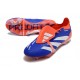 Botas Adidas Predator Elite Foldover Tongue FG Azul Lúcido Ftwr Blanco Rojo Solar