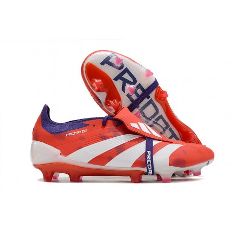 Botas Adidas Predator Elite Foldover Tongue FG Rojo Blanco