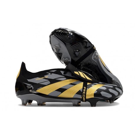 Botas Adidas Predator Elite Foldover Tongue FG Negro Dorado