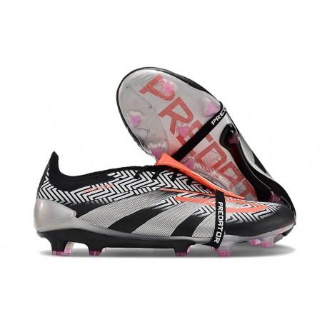 Botas Adidas Predator Elite Foldover Tongue FG Negro Gris Rojo