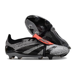 Botas Adidas Predator Elite Foldover Tongue FG Negro Gris Rojo