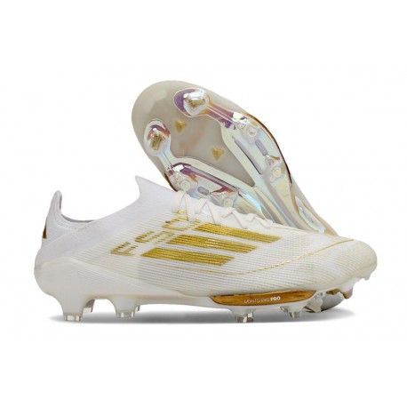 adidas F50 + Elite FG Ftwr Blanco Dorado Met