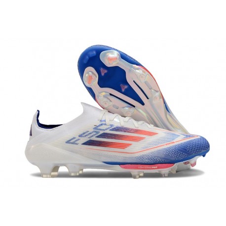adidas F50 + Elite FG Ftwr Blanco Azul Lúcido Rojo