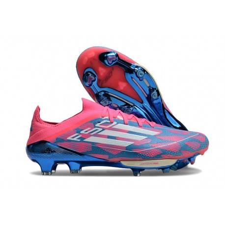 adidas F50 + Elite FG Solar Azul Ftwr Blanco Solar Rosa