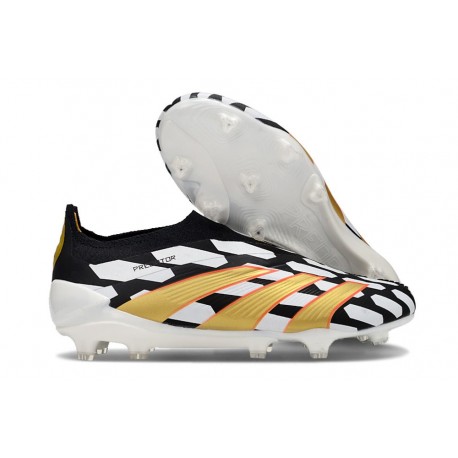 adidas Botas Futbol Predator Elite LL FG Negro Blanco Dorado