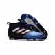 Tacos de futbol adidas Ace 17+ Purecontrol FG Negro Blanco Azul