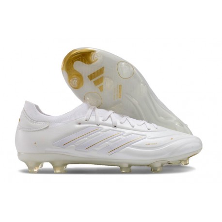 Bota adidas Copa Pure 2 Elite+ FG Piel Ftwr Blanco Dorado Met