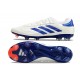 Bota adidas Copa Pure 2 Elite+ FG Piel Ftwr Blanco Azul Lúcido Rojo