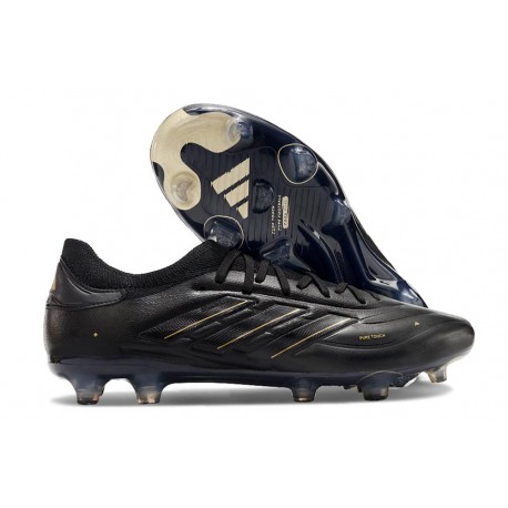 Bota adidas Copa Pure 2 Elite+ FG Piel Negro Carbón Dorado Met