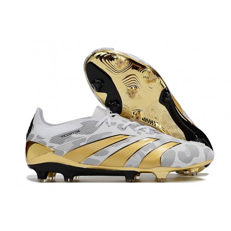 Adidas 2024 Predator Elite FG Dorado Blanco Gris